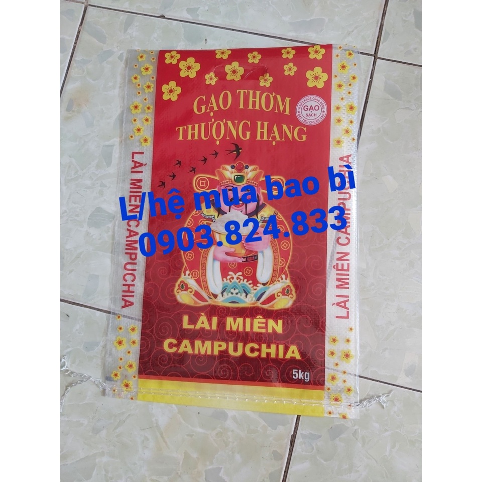 combo 50 cái bao đựng gạo lài miên 5kg