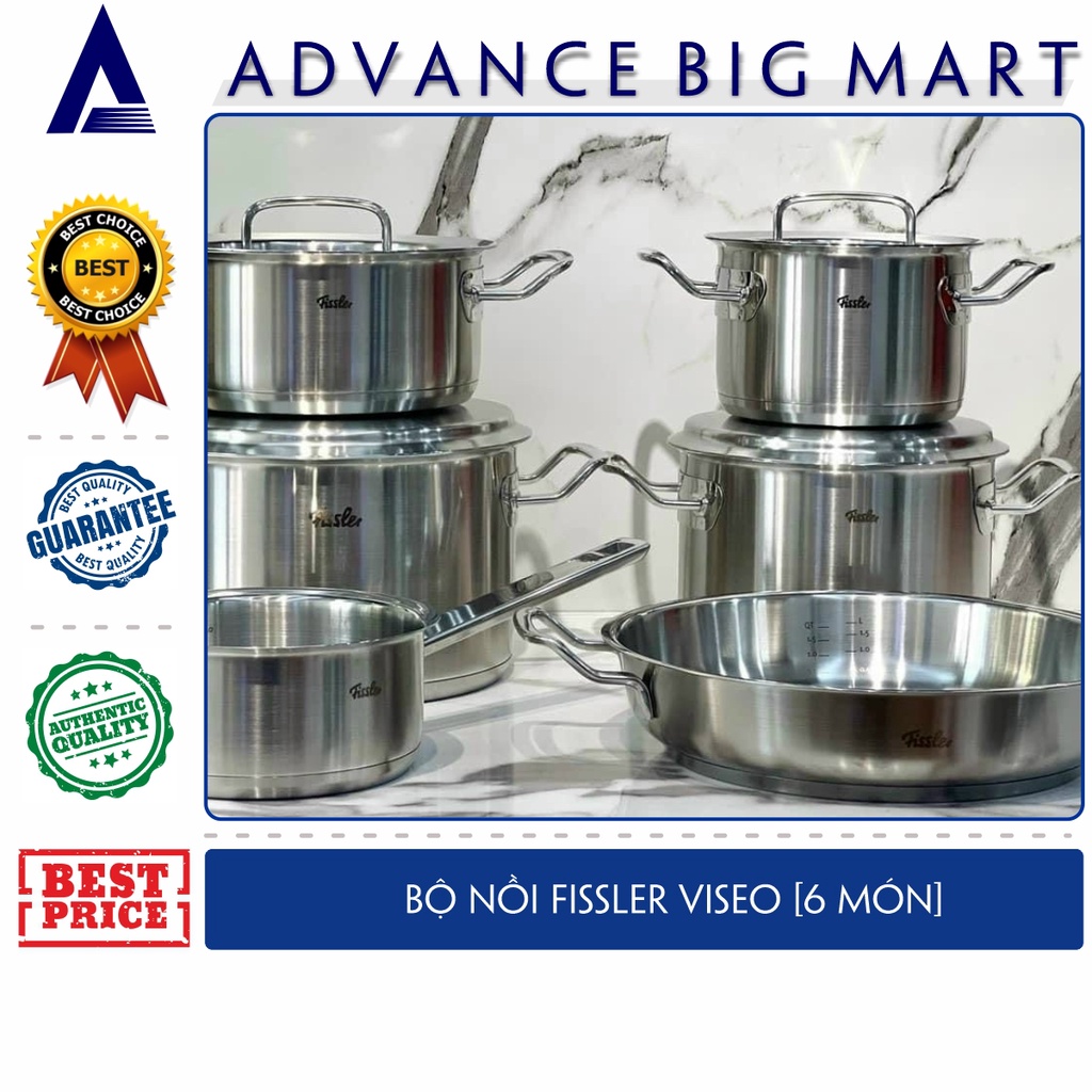 [Hàng gia dụng Đức] Bộ nồi Fissler Viseo 6 món chất lượng cao