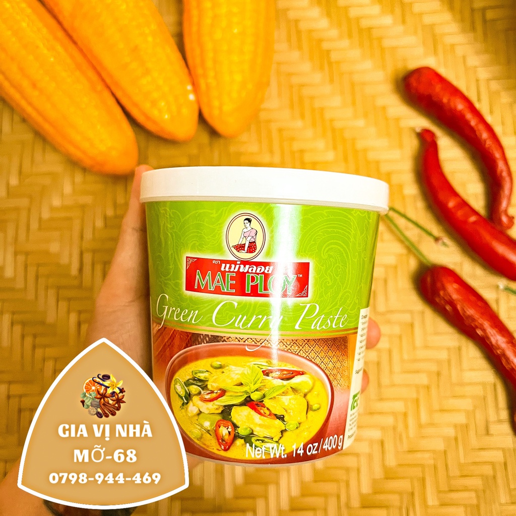 Gia vị bột cari xanh hiệu Mae Ploy - hủ 400gr