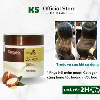 Ủ tóc collagen, dầu hấp tóc karseell 500ml phục hồi tóc hư tổn, dưỡng tóc siêu mềm mượt hàng chính hãng mit.store