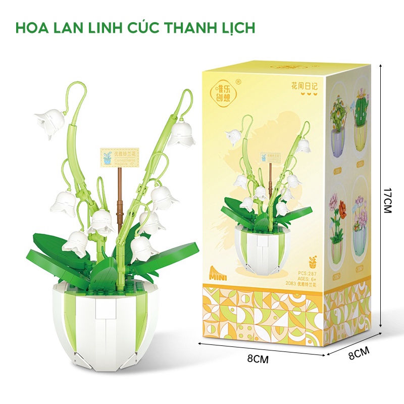 Đồ chơi lắp ráp hình chậu hoa 2080-2089