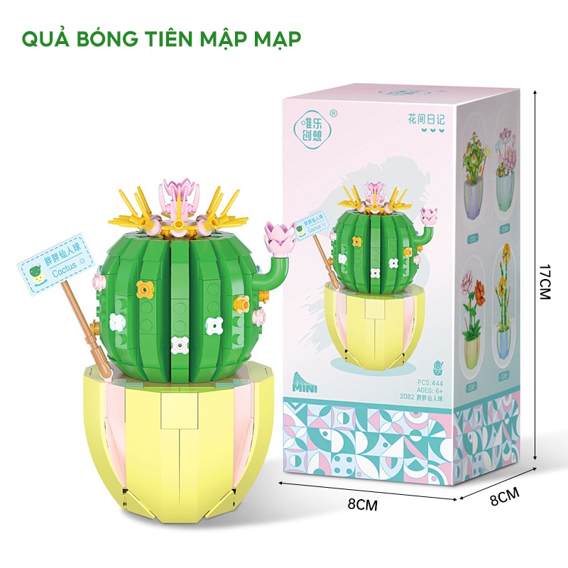 Đồ chơi lắp ráp hình chậu hoa 2080-2089