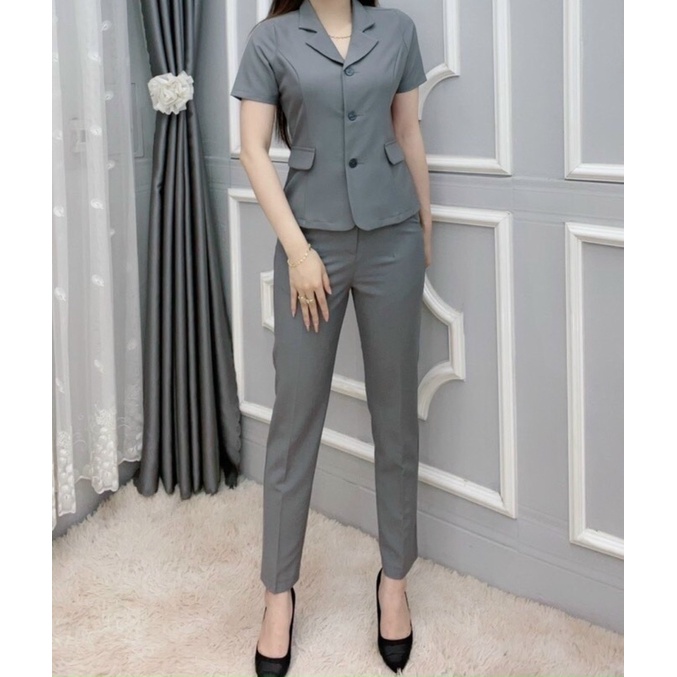 Đồ bộ ves thời trang công sở cao cấp giãn nhẹ