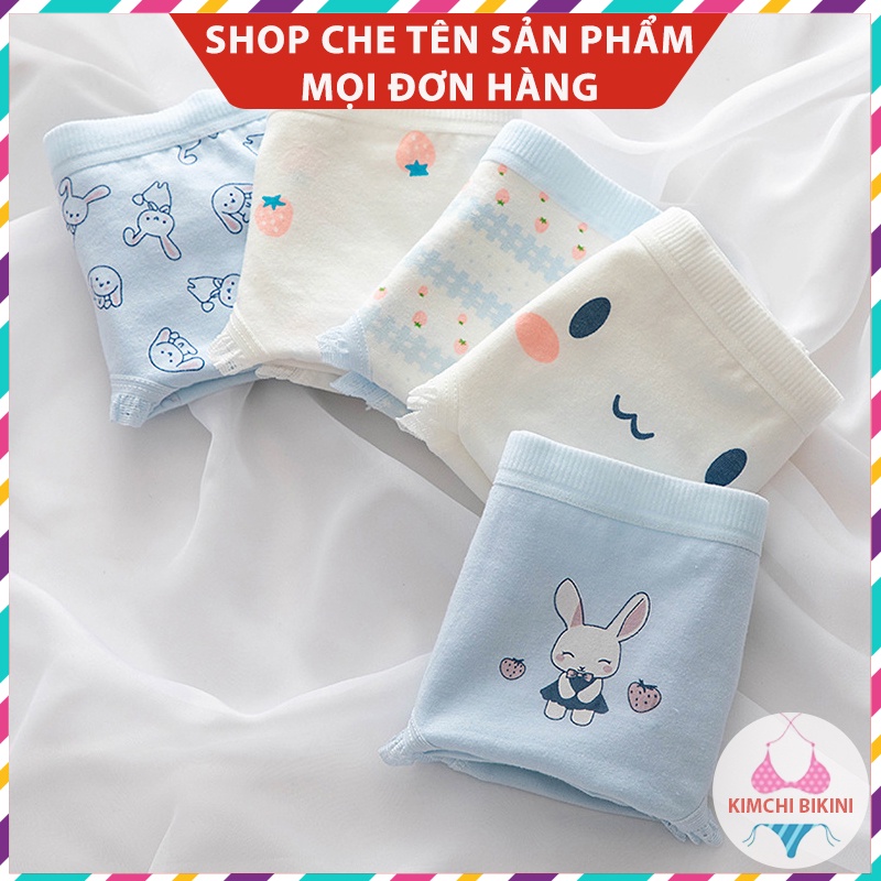 Quần con nữ cotton cạp thấp chống viêm KIMCHIBIKINI quần nhỏ nữ cao cấp in hình dễ Thương QL038