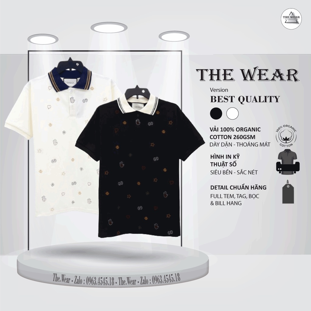 Áo Polo Gicci Bee Logo ,Polo Thêu Con Ong Vải Cotton 100% The.Wear