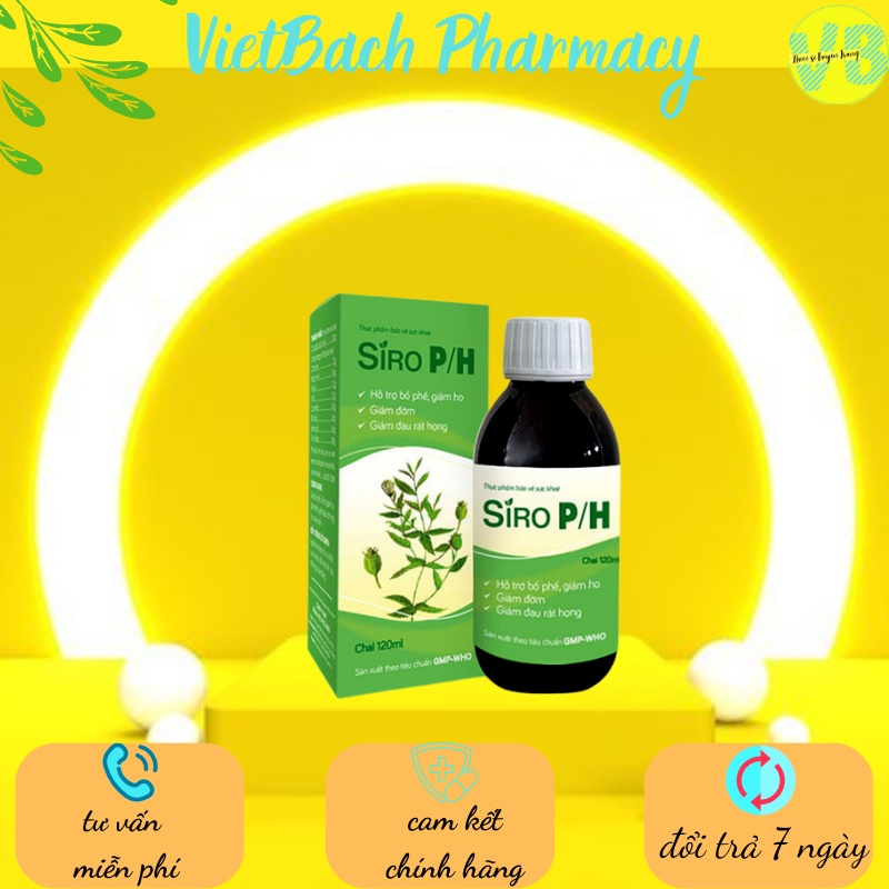 Siro Ho PH hỗ trợ bổ phế , giảm ho , giảm đờm , giảm rát họng cháu 120ml