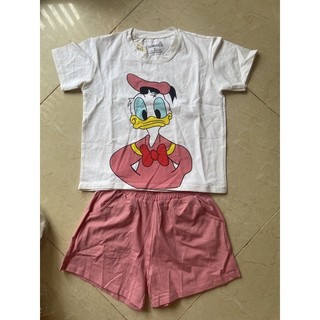 Bộ thun cotton su.mid quần đùi bé gái
