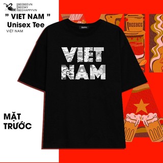 Áo thun unisex beebee 100% cotton in chữ việt nam- hà nội- sài gòn nghê thuật-vhs001
