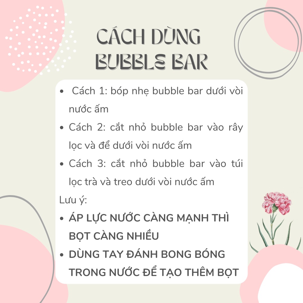 Viên SIÊU TẠO BỌT cho bồn tắm (Bubble bar) - bath temple