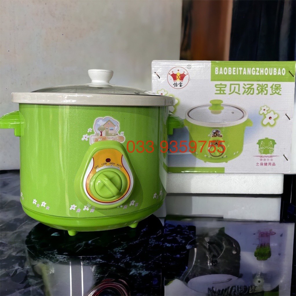 Nồi Kho Cá - Nồi Nấu Cháo Chậm Đa Năng,  2,5L Bảo hành 12 Tháng