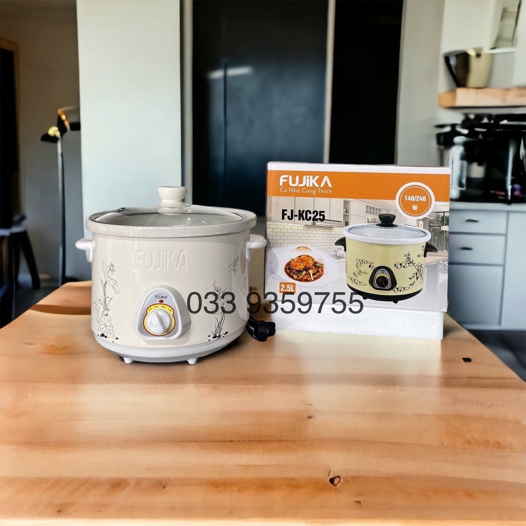 Nồi Kho Cá - Nồi Nấu Cháo Chậm Đa Năng,  2,5L Bảo hành 12 Tháng