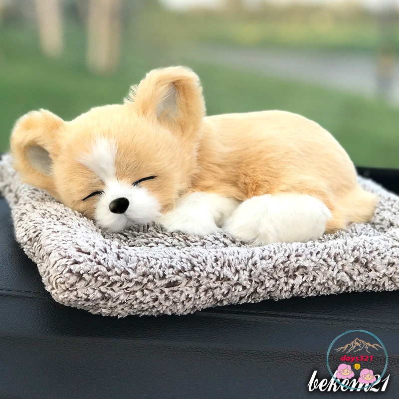 Đồ chơi nhồi bông Hình Chú Chó Ngủ Bằng Than Tre Hoạt Tính Trang Trí Xe Hơi