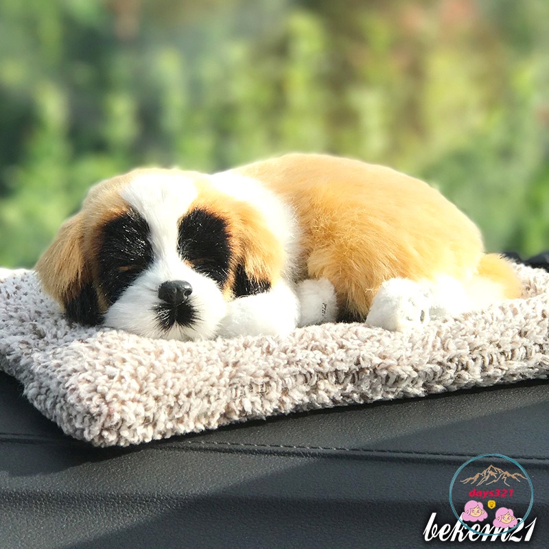 Đồ chơi nhồi bông Hình Chú Chó Ngủ Bằng Than Tre Hoạt Tính Trang Trí Xe Hơi