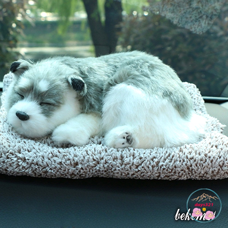 Đồ chơi nhồi bông Hình Chú Chó Ngủ Bằng Than Tre Hoạt Tính Trang Trí Xe Hơi