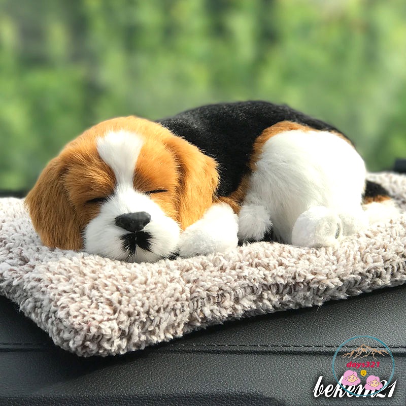 Đồ chơi nhồi bông Hình Chú Chó Ngủ Bằng Than Tre Hoạt Tính Trang Trí Xe Hơi