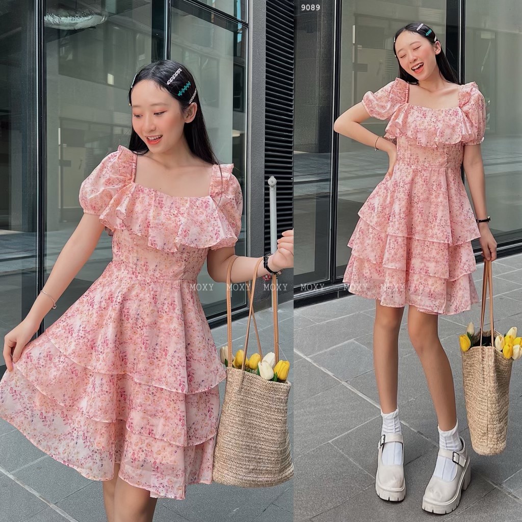 SP009089-Đầm hoa 3 tầng