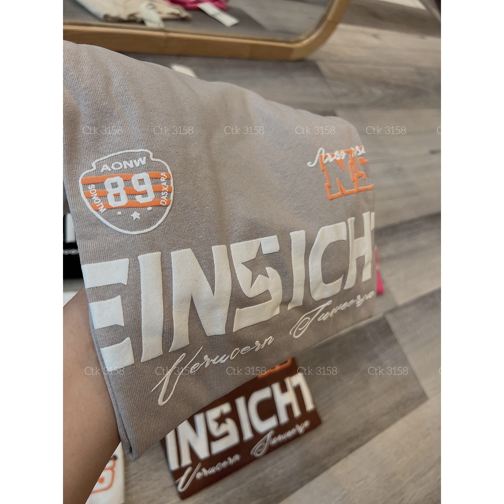 Áo Phông 3158 Chất Cotton Khô Hình Chữ Nổi In  Ngực Nam Nữ Unisex Tay Lỡ Dáng Rộng Bigsize Áo Thun Ngắn Tay