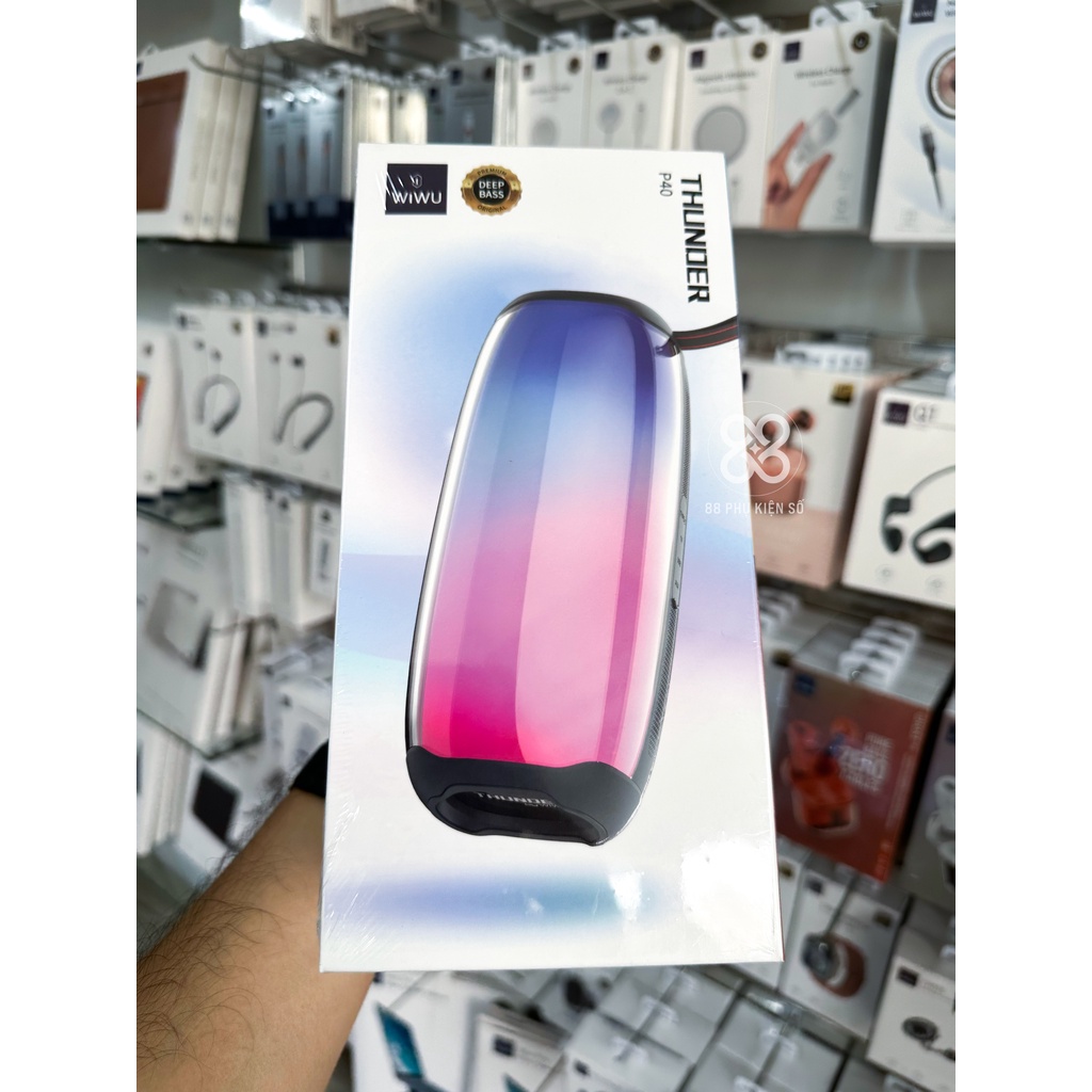 Loa di động Wiwu Thunder P40 đèn cảm ứng theo nhạc