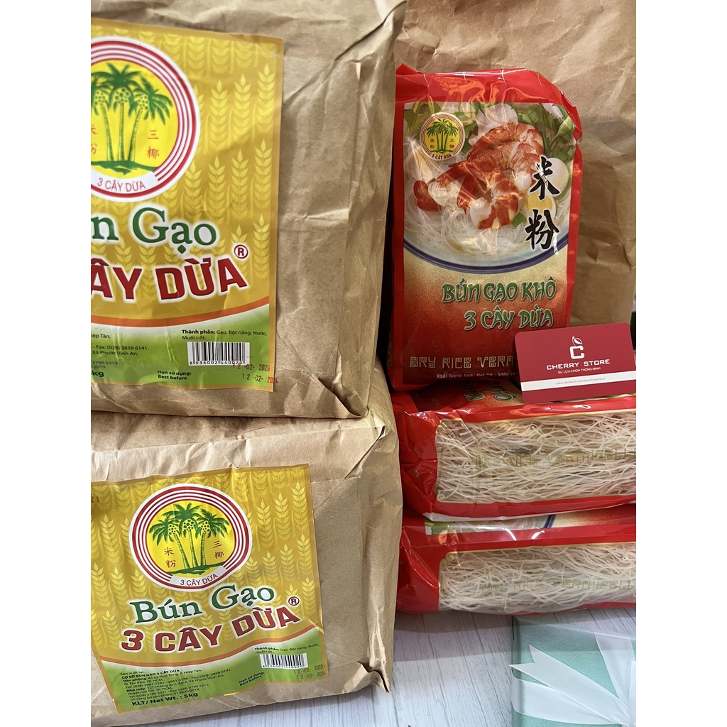 Bún gạo khô 3 cây dừa 500g