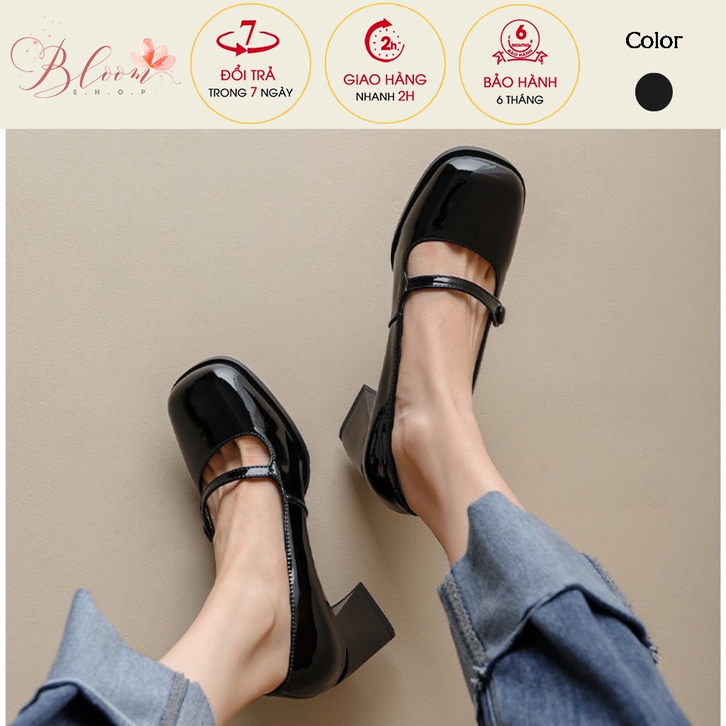 Giày Mary Jane cổ điển cao 5cm