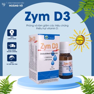 [Chính Hãng] VITAMIN ZYM D3 dạng nhỏ giọt - Thực phẩm bổ sung Vitamin D3 chống còi xương
