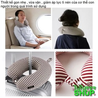 Gối kê cổ Memory Foam Stripe Lock&Lock LTZ851