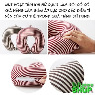 Gối kê cổ Memory Foam Stripe Lock&Lock LTZ851
