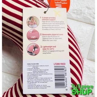 Gối kê cổ Memory Foam Stripe Lock&Lock LTZ851