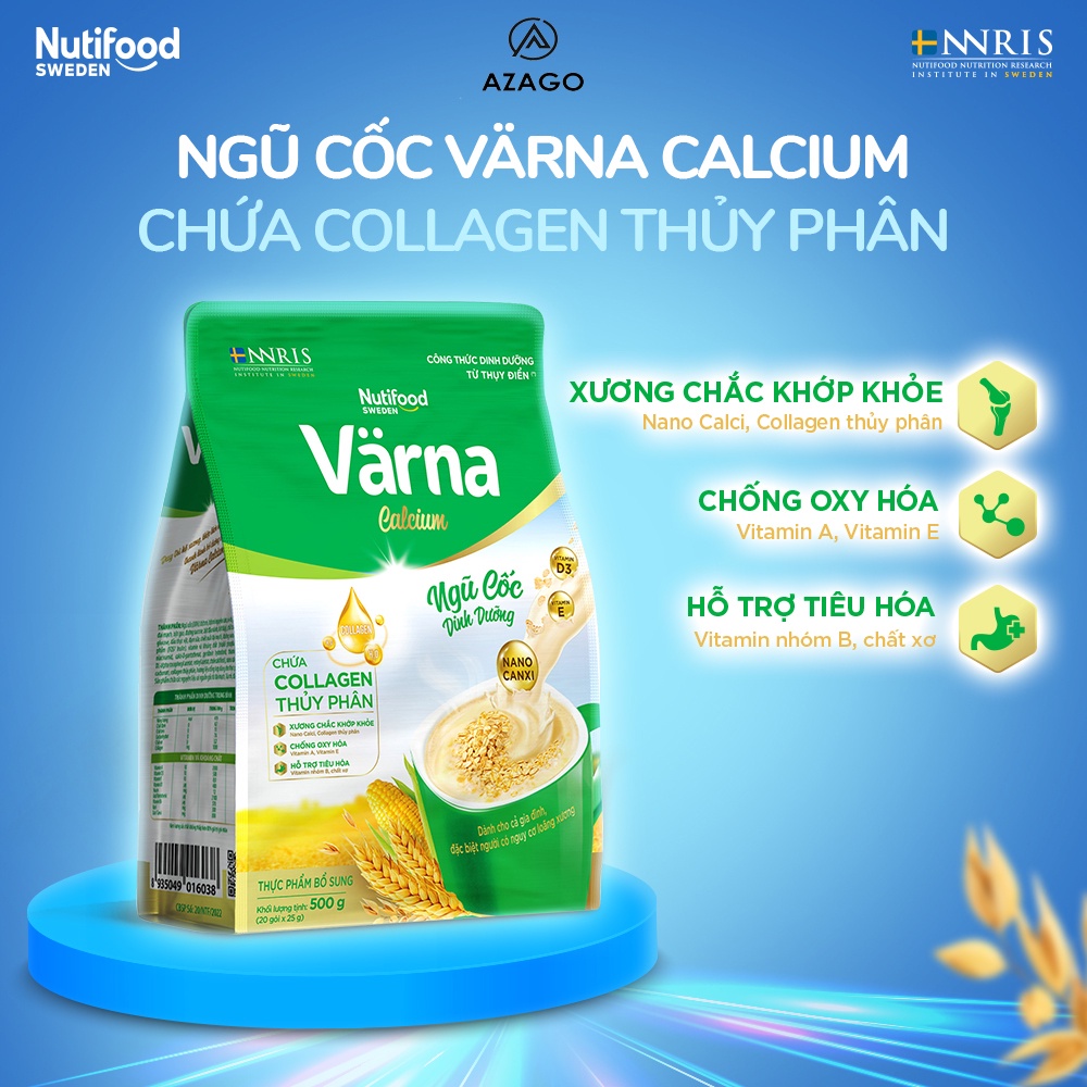 Túi Ngũ Cốc Dinh Dưỡng Värna Calcium 500g CAlCIUM500SP-Thương Hiệu NUTIFOOD– AZAGO