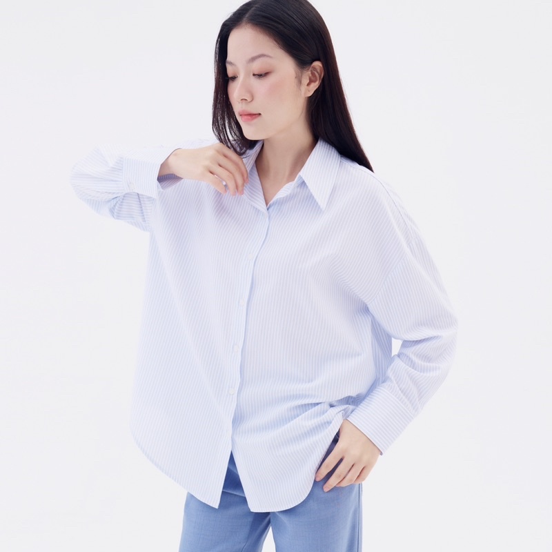 Áo sơ mi bamboo dáng oversize THEKAT.SHOP thoáng mát mùa hè, thiết kế form rộng, thoải mái, trẻ trung năng động chất vải