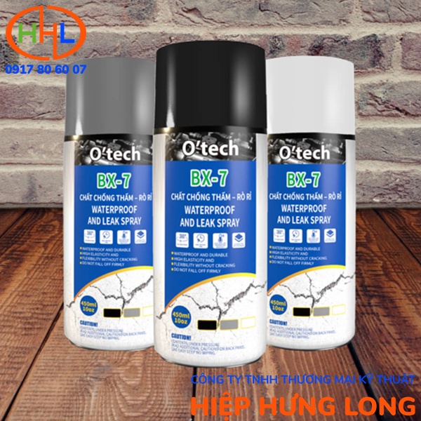 Bình Xịt Chống Thấm Khe Nứt Tường Chống Rò Rỉ Đường Ống Nước OTECH BX-7 450 ml Waterproof & Leak Spray