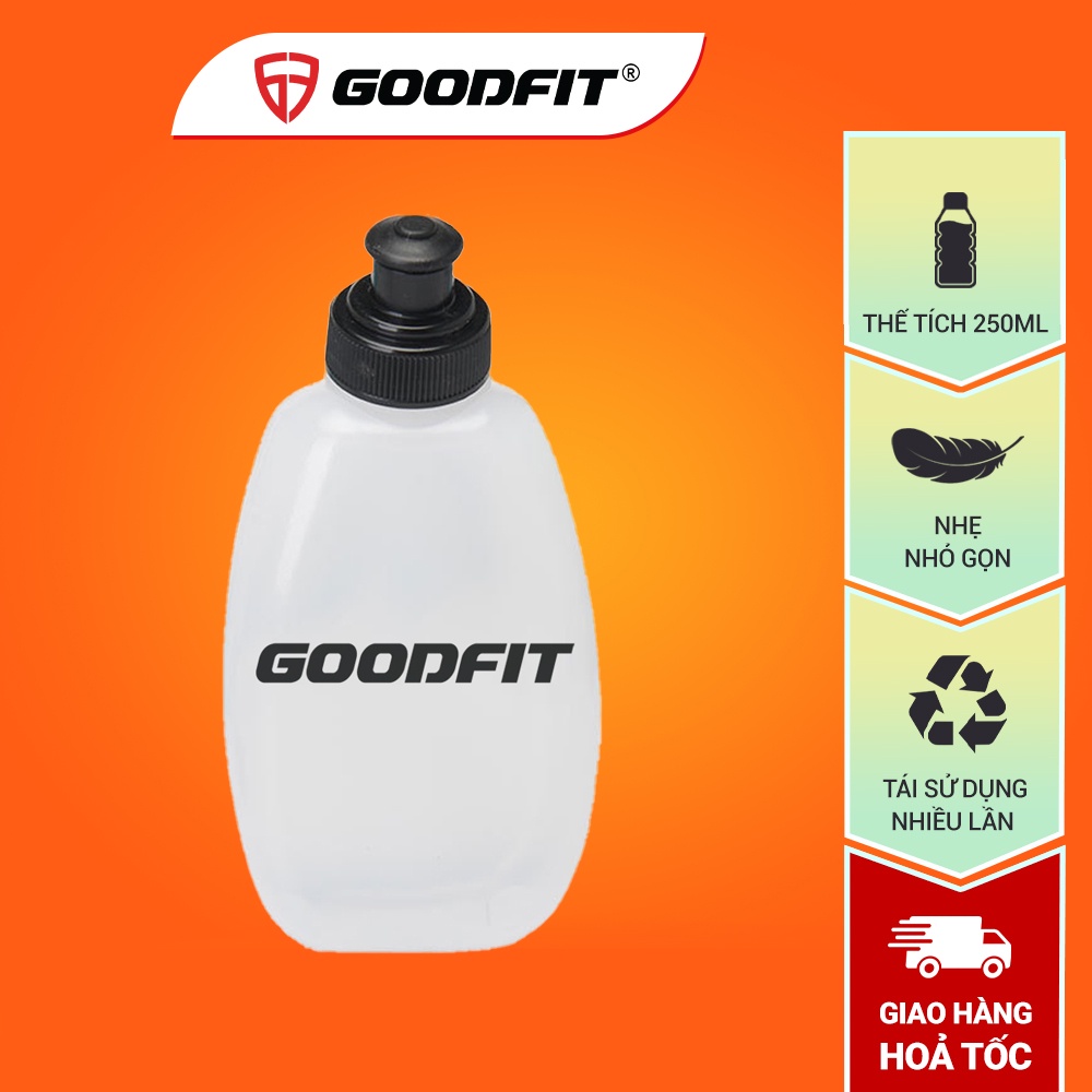 [Mã FATREND2810 giảm đến 30k tối đa 99k] Bình nước nhựa cứng thể thao, bình nước chạy bộ 250ml GoodFit GF03RA