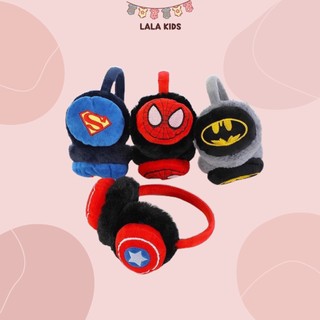 Bịt tai giữ ấm Lalakids, bịt tai chống ồn lót lông siêu anh hùng siêu ngầu