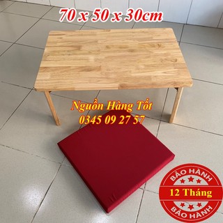 Bàn Ngồi Bệt Chân Gỗ 70x50x30cm Xếp Gọn - Dùng Học Tập Và Làm Việc