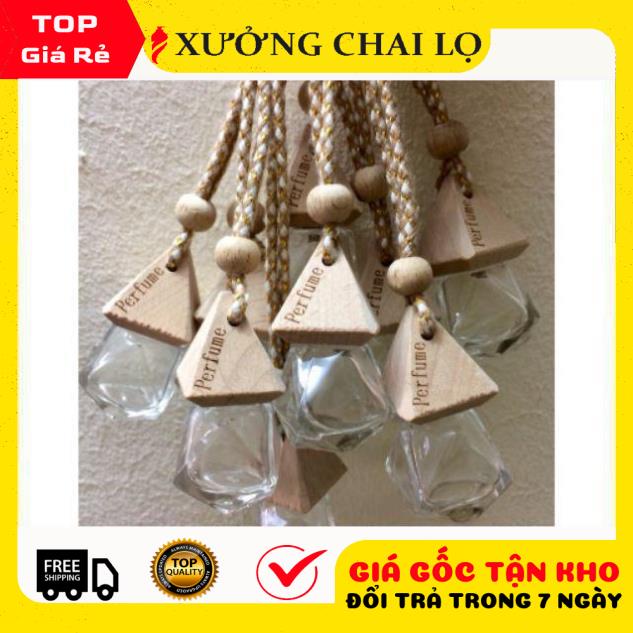 Vỏ Chai Lọ Đựng Tinh Dầu Treo Xe Kim Cương 10ML Chiết Dầu Thơm