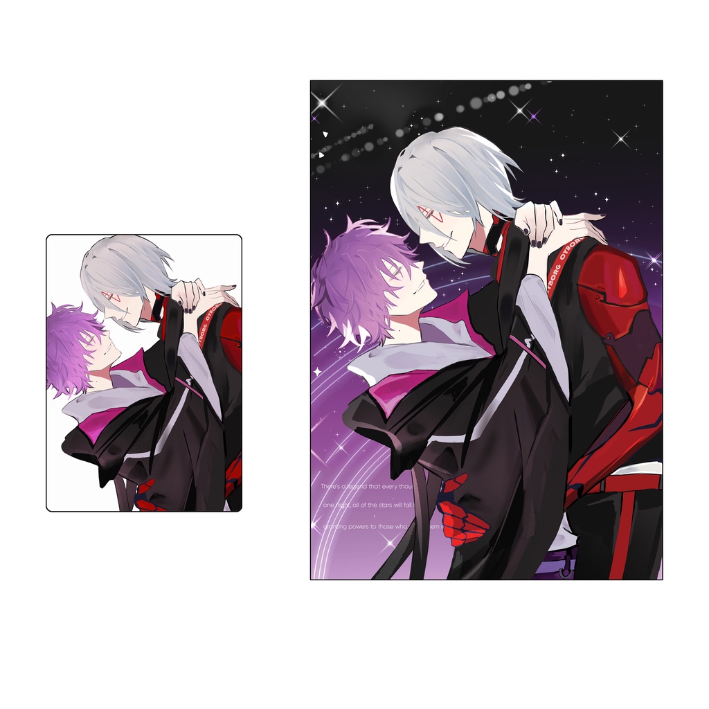 Card bo góc Arptprint PsyBorg Dancing Into The Night Uki x Fulgur Nijisanji EN