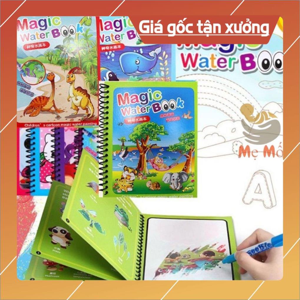 Tranh Tô Màu Nước Ma Thuật Cho Bé Nhiều Chủ Đề, Tái Sử Dụng Nhiều Lần Tặng Kèm Bút Cho Bé Shop Mẹ Mốc ,TMT