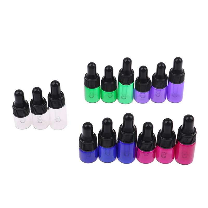 Set 10 Lọ Thủy Tinh Đựng Tinh Dầu 3 / 2 / 1Ml Màu Hổ Phách Kèm Ống Nhỏ Giọt Tiện Dụng