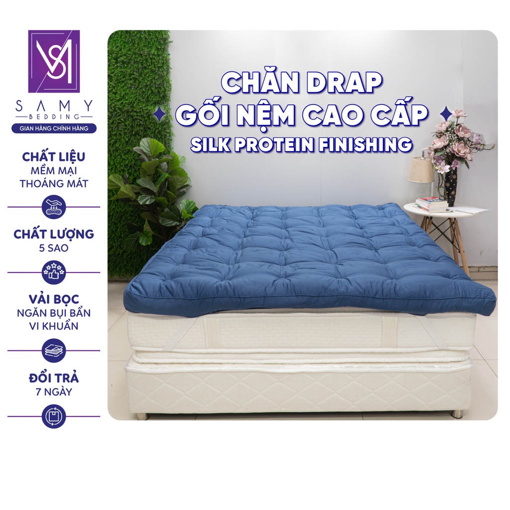 Topper Nệm Dày Đa Năng Luxury 9 SAMY BEDDING Cao Cấp Mềm Mại Mát Mịn