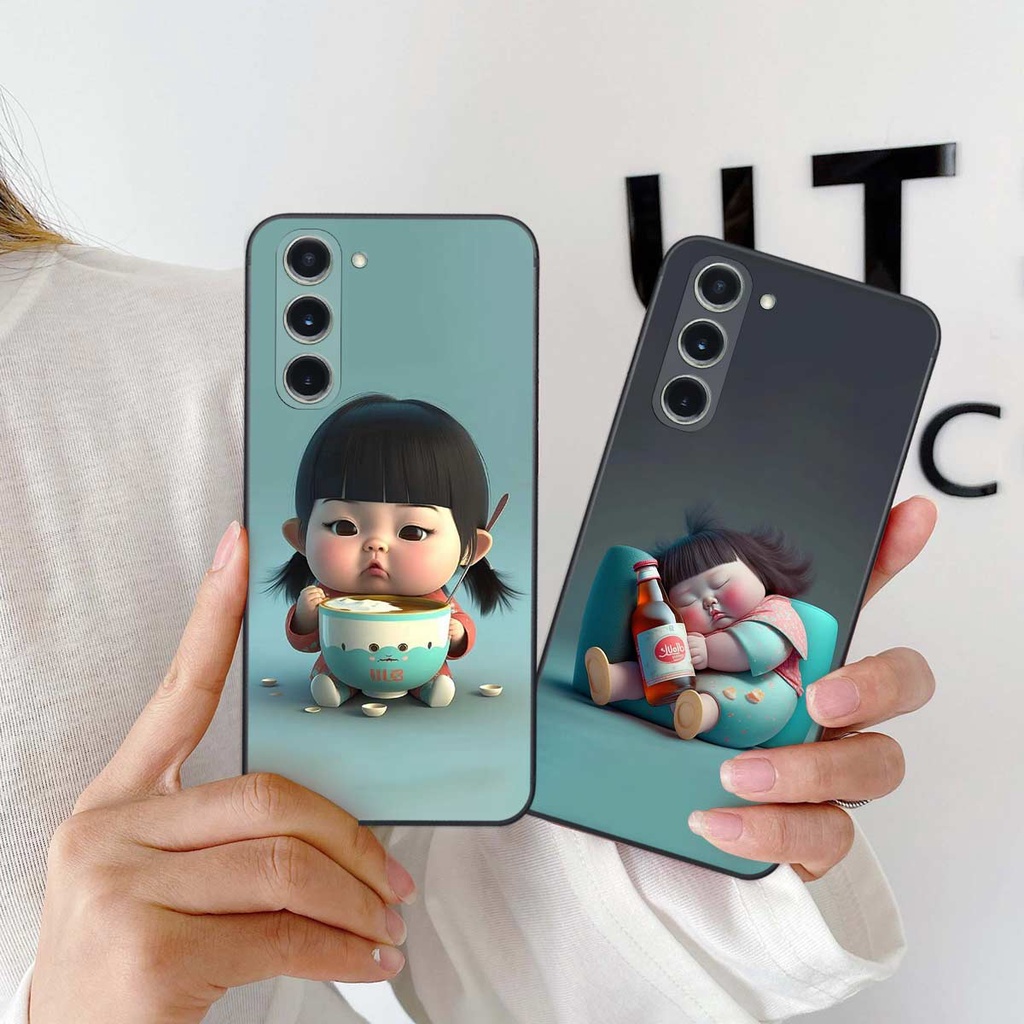 Ốp lưng Samsung SS S23 / S23 Plus / Ultra hình cô bé béo, mập xinh, cute đáng yêu