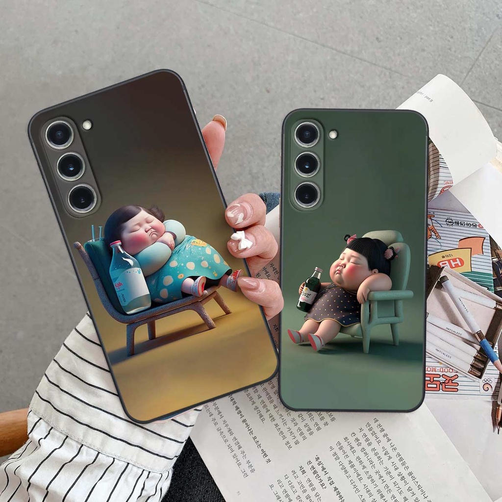 Ốp lưng Samsung SS S23 / S23 Plus / Ultra hình cô bé béo, mập xinh, cute đáng yêu