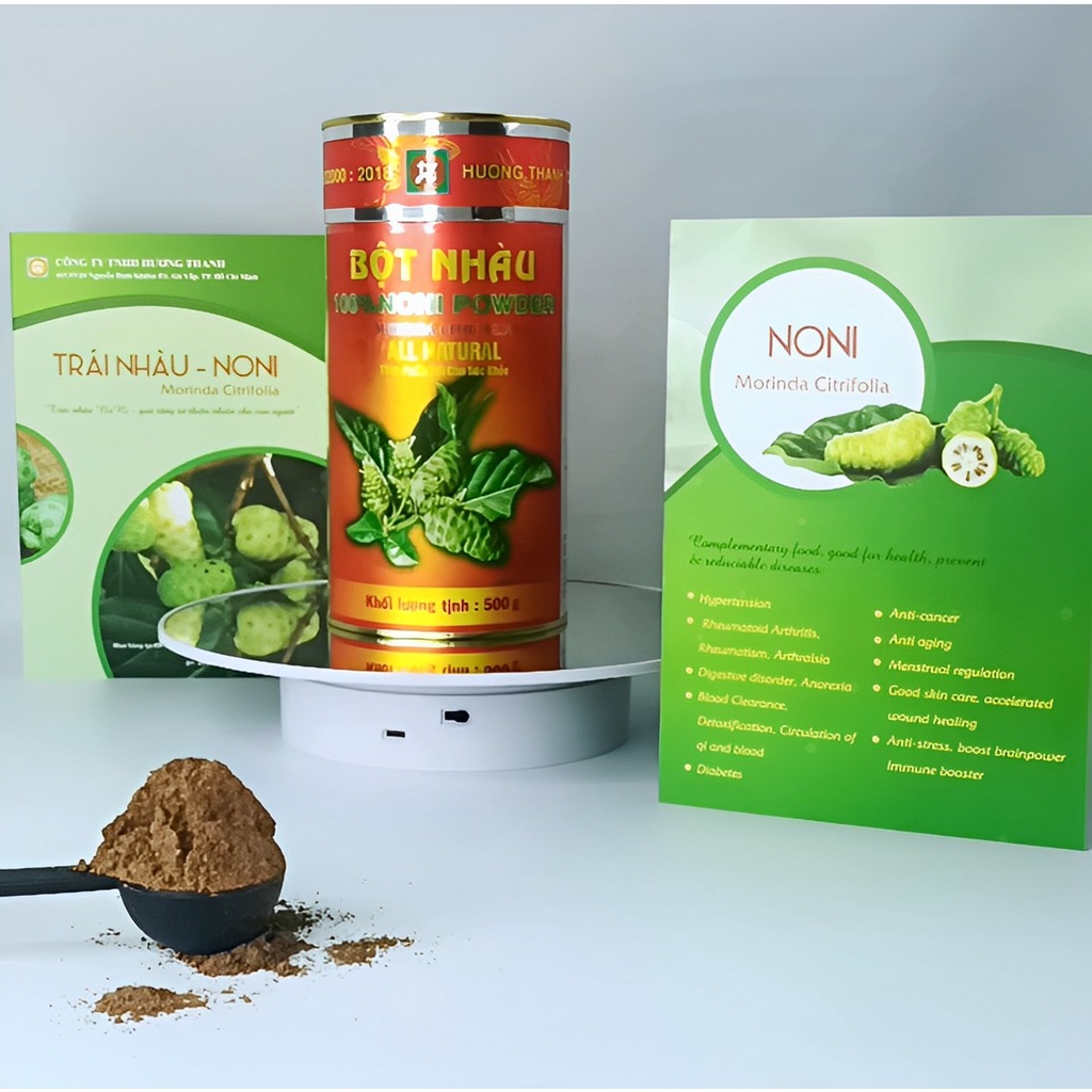 Bột Nhàu Nguyên Chất Hương Thanh, NoNi Powder 100%, Làm Từ Quả Nhàu Chín, Giúp Bổ Xương Khớp, Tăng Đề Kháng, Hộp 500g