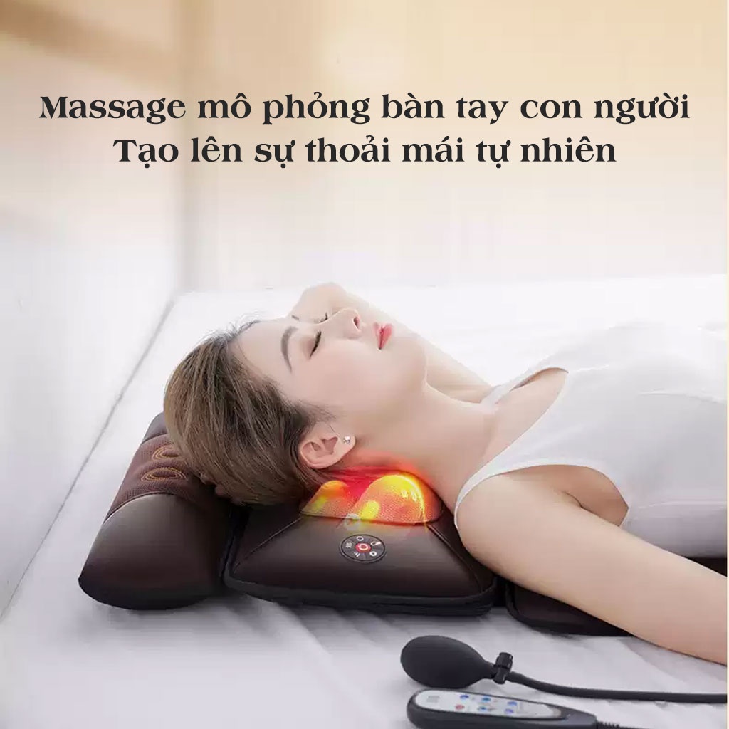 Đệm massage toàn thân, nệm massage xoa bóp giảm đau mỏi vai gáy phục hồi sức khỏe, máy mát xa đa năng cao cấp