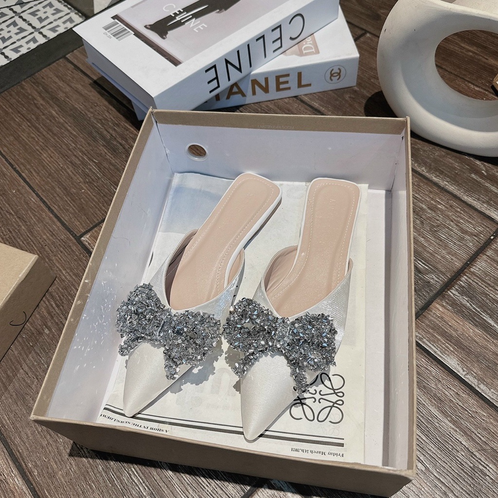 Giày sục nữ siêu hot - giày nữ sục nơ đá cao cấp