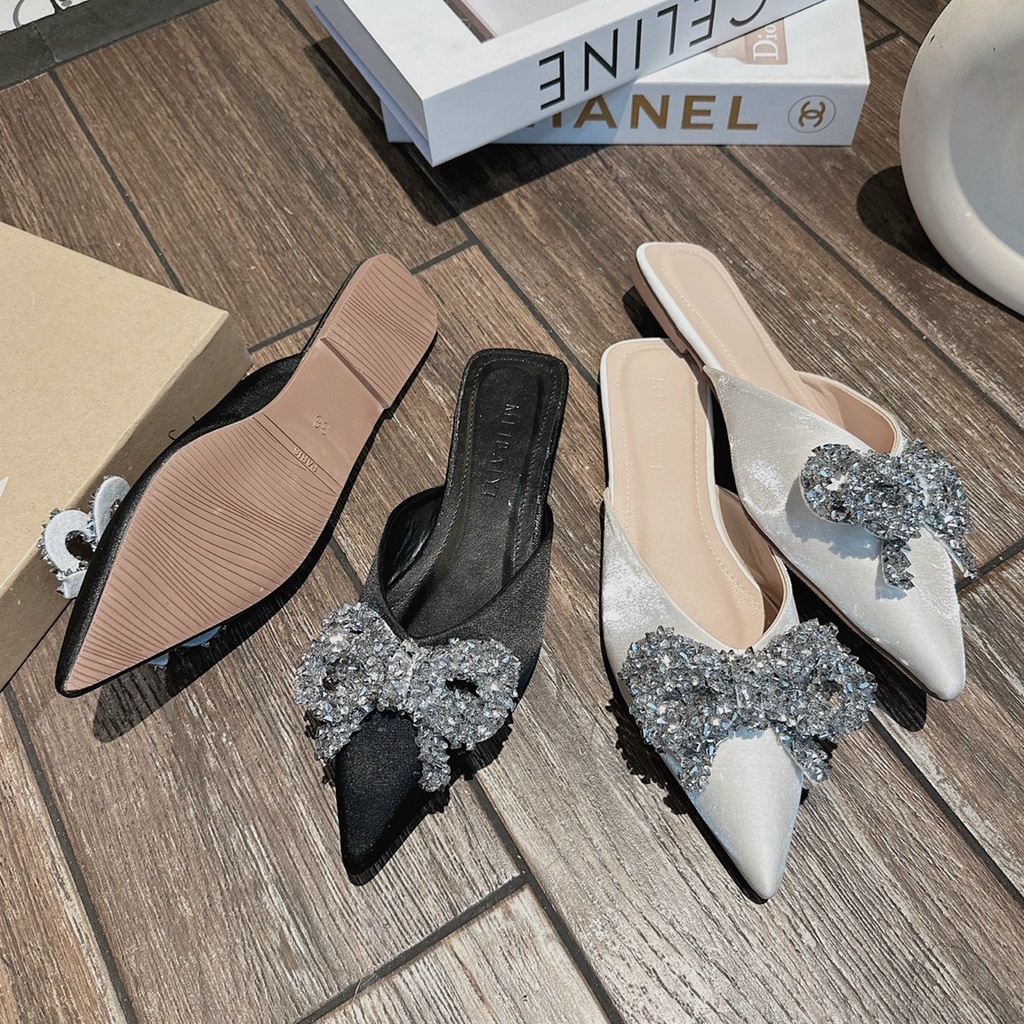 Giày sục nữ siêu hot - giày nữ sục nơ đá cao cấp