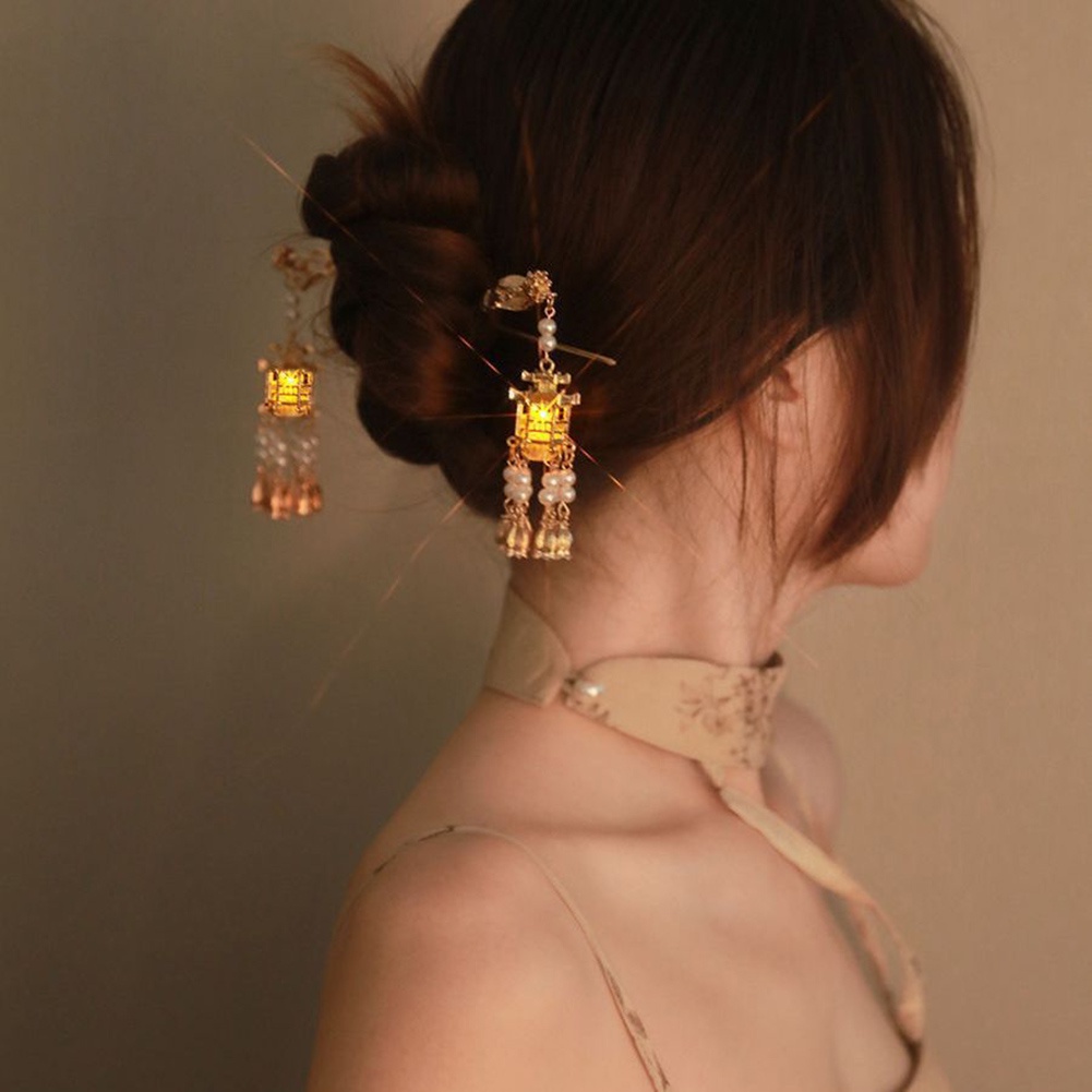 Dây Cột Tóc Đuôi Ngựa Dài Có Đèn LED Phát Sáng Nhiều Màu Thời Trang Cho Nữ