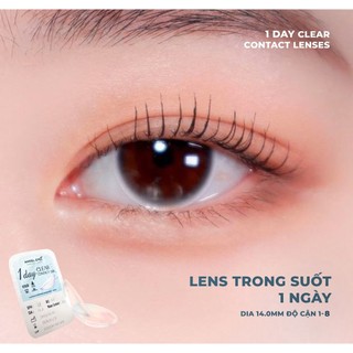 [TIỆN LỢI] Kính áp tròng 1 ngày trong suốt Angel Eyes - Lens 1 lần - Cận -1.00 đến -8.00