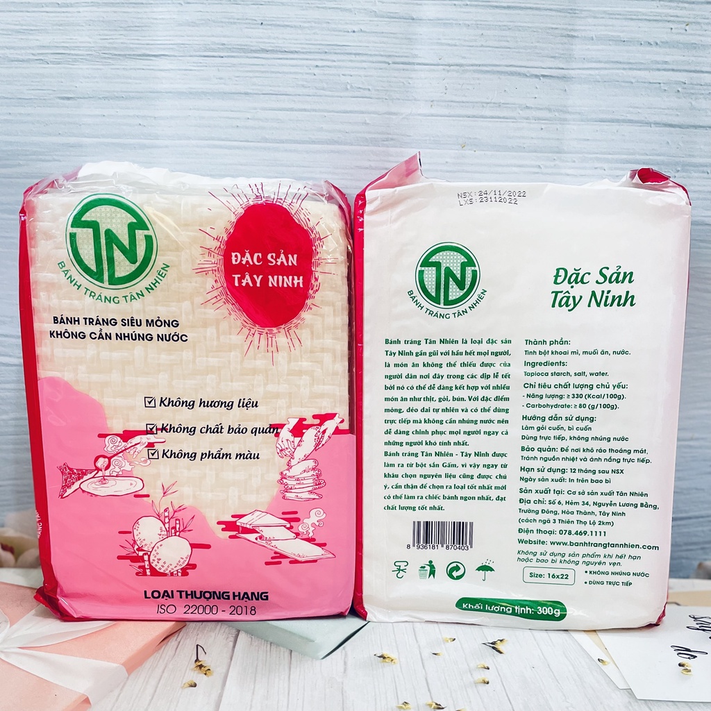 Bánh tráng siêu mỏng Tân Nhiên loại 300g