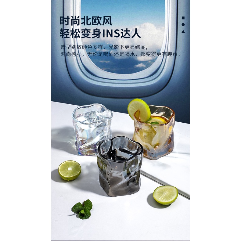 Ly thủy tinh pha lê /ly rượu whisky/Instagram Hot style230ml