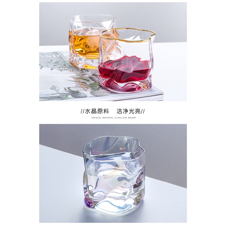 Ly thủy tinh pha lê /ly rượu whisky/Instagram Hot style230ml